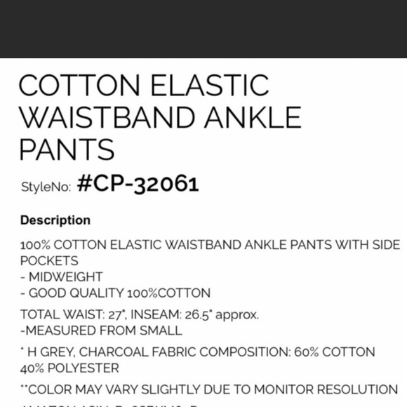 Joggers Ash Gray in 100% cotton - Picture 2 of 4